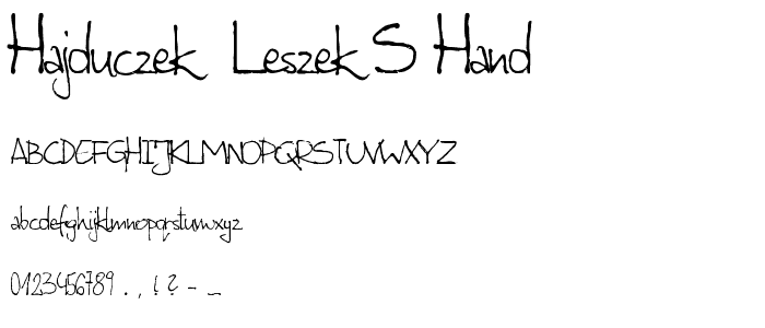 Hajduczek_ Leszek_s hand font